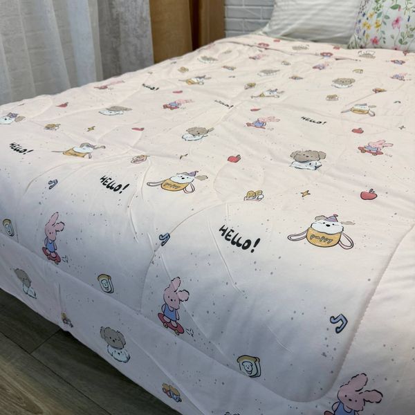 Детское одеяло Baby Dream розовое с рисунками 150х200 см микрофибра холлофайбер Baby Dream-170-5-2 рожева фото