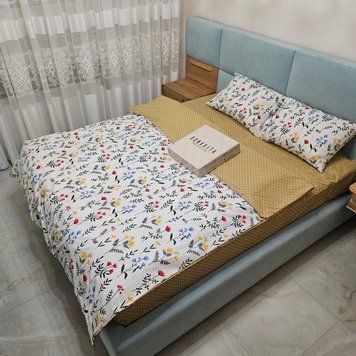 Постільна білизна бязь голд півтораспальна з квітковим принтом 150х220 BV-42-0041-1.5 фото
