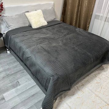 Велюрове покривало Веларіс графіт 220х240 євро Rm-velaris-21-EU фото