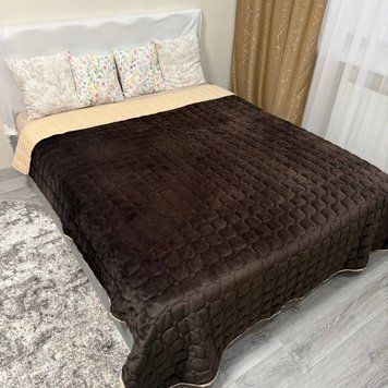 Покрывало велюровое Мелиса шоколад 200х230см Cap-Melisa-7 фото